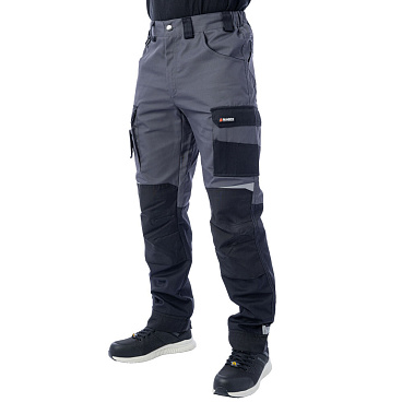 Брюки рабочие Brodeks KS302 52 рост 176-182 см серо-черные