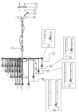 Подвесной светильник Maytoni MOD091PL-07CH
