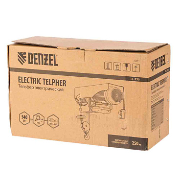 Тельфер электрический Denzel TF-250 540 Вт 250 кг (52011)