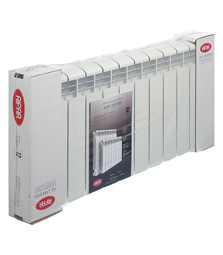 Радиатор алюминиевый Rifar Alum 350 мм 12 секций 1" боковое подключение белый