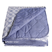 Покрывало 200х220 см Melissa Витраж двустороннее стеганое синее (509172/6)