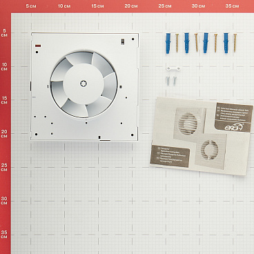 Вентилятор осевой Era Euro с автоматическими жалюзи 160х160 мм d100 мм белый