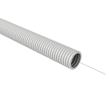 Труба гофрированная ПВХ 50 мм КМ легкая с зондом серая (15 м) (Б0060609)