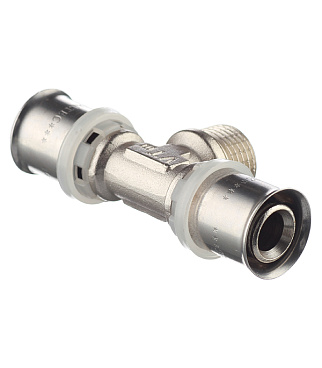 Тройник VALTEC (VTm.233.N.200420) 20(пресс) х 1/2 НР(ш) х 20(пресс)