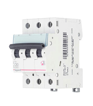 Автоматический выключатель модульный Legrand TX3 3P 63А тип C 6 кА 400 В (404062)