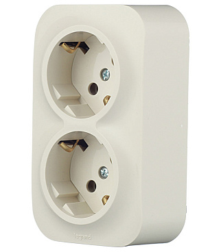 Розетка Legrand Quteo накладная слоновая кость (782263)