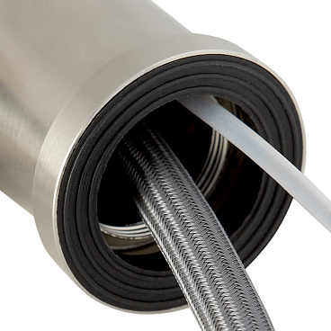 Смеситель для кухни Esko Kitchen сатин с высоким изливом с вытяжной лейкой однорычажный (TSS 519)