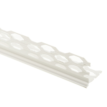 Профиль углозащитный пластиковый 34х34 мм с маяком 6 мм 3 м штукатурный