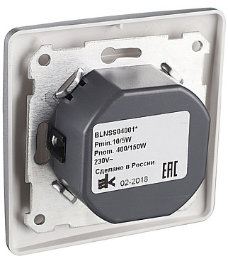 Диммер Systeme Electric Blanca встраиваемый алюминий поворотно-нажимной (BLNSS040013)