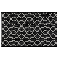 Ковер 1,2х1,7 м прямоугольный Side черно-серый безворсовый