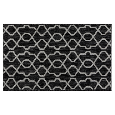 Ковер 1,2х1,7 м прямоугольный Side черно-серый безворсовый