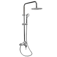 Душевая система Istok Luxe с верхним душем с лейкой со смесителем хром (402.978)