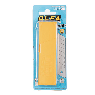 Лезвие для ножа Olfa 18 мм прямое (50 шт.)