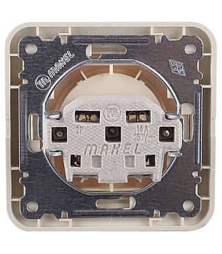 Розетка Makel Mimoza встраиваемая бежевая керамика (25002)