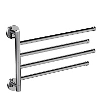 Полотенцедержатель Haiba HB114 360 мм четверной поворотный на шуруп металл хром (539747)