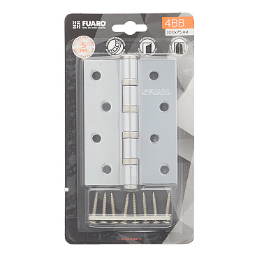 Петля Fuaro карточная универсальная неразъемная 100х75 мм хром