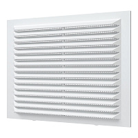 Решетка вентиляционная пластиковая приточно-вытяжная Era С 138х138 мм с сеткой белая