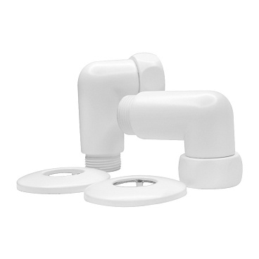 Соединитель угловой для полотенцесушителя Smart 1 ВР(г) х 3/4 НР(ш) белый (2 шт.)