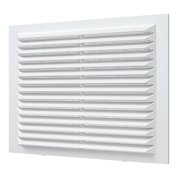Решетка вентиляционная пластиковая приточно-вытяжная Era С 138х138 мм с сеткой белая