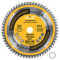 Диск пильный по дереву Diamond Industrial WoodMaker 185х20х2,2 мм 60 зубьев (DIDD185Z60)