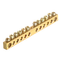 Шина нулевая без изолятора EKF PROxima PEN 6х9 мм 12 отверстий крепеж по центру (sn0-63-12-r)