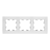Рамка Systeme Electric AtlasDesign Nature трехместная белая (ATN320103)