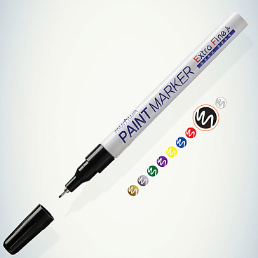 Маркер лаковый MunHwa Extra Fine черный грифель 1 мм