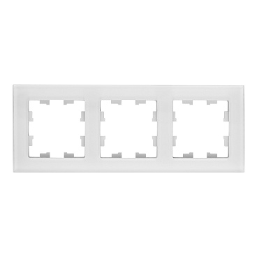 Рамка Systeme Electric AtlasDesign Nature трехместная белая (ATN320103)