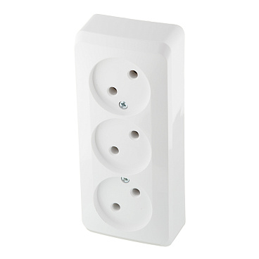 Розетка Systeme Electric Этюд накладная белая (PA16-009B)