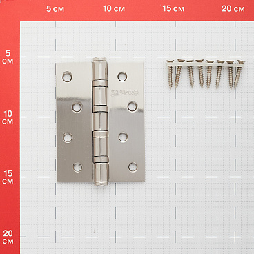 Петля Fuaro карточная универсальная неразъемная 100х75 мм матовый никель