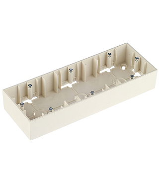 Коробка монтажная Simon 15 трехместная накладная слоновая кость (1590753-031)