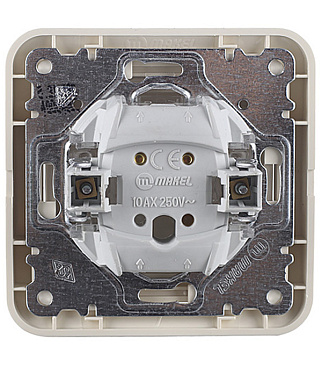 Переключатель Makel Mimoza одноклавишный встраиваемый бежевый (25005)