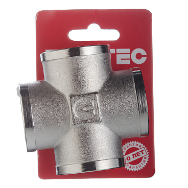 Крестовина Valtec 1 ВР(г) х 1 ВР(г) х 1 ВР(г) х 1 ВР(г) латунная (VTr.760.N.0006)