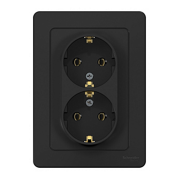 Розетка Systeme Electric Blanca встраиваемая антрацит (BLNRS001026)