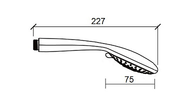 Лейка для душа Union d75 мм 3 режима без шланга пластик хром (MW022)