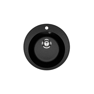 Мойка для кухни Ulgran Practik d47,5х19,5 см врезная искусственный камень черная оникс