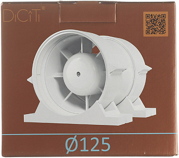 Вентилятор канальный осевой DiCiTi Pro 5 d125 мм белый