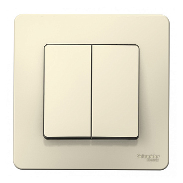 Выключатель Systeme Electric Blanca двухклавишный встраиваемый молочный (BLNVS010502)