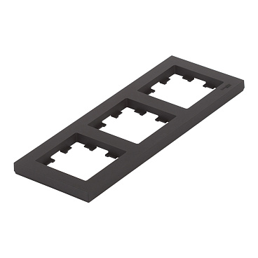 Рамка Systeme Electric AtlasDesign трехместная карбон (ATN001003)