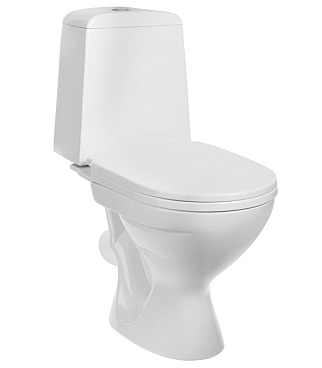 Унитаз-компакт Gesso Home de luxe W102 с косым выпуском с сиденьем пластик белый (9 012 357)