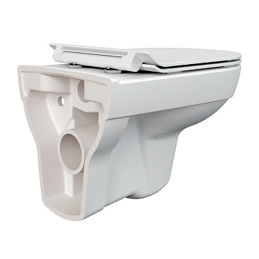 Унитаз подвесной Cersanit City безободковый с сиденьем дюропласт микролифт (S-MZ-CITY-COn-S-DL-w)