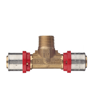 Тройник Tiemme 20(пресс) х 1/2 НР(ш) х 20(пресс)