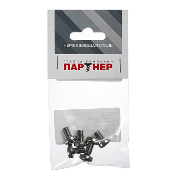 Винт нержавеющая сталь M6x10 мм DIN 7985 полукруглая головка (6 шт.)