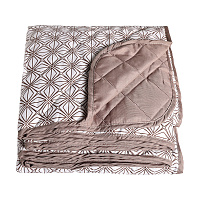 Покрывало 200х220 см Melissa Витраж двустороннее стеганое коричневое (509172/4)
