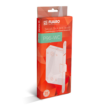 Замок врезной Fuaro Plastic P96WC-50 для межкомнатной двери под фиксатор черный