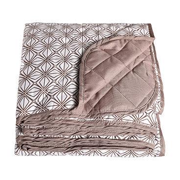 Покрывало 200х220 см Melissa Витраж двустороннее стеганое коричневое (509172/4)