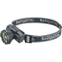 Фонарь налобный Navigator NPT-H42-ACCU светодиодный 1 LED 1 Вт аккумуляторный Li-Ion 800 мАч пластик 5 режимов (95557)