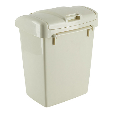 Контейнер для мусора Martika Форте с крышкой 6 л пластик слоновая кость