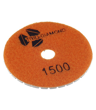 Круг алмазный шлифовальный по камню Trio-Diamond гибкий d100 мм P1500 для мокрого шлифования