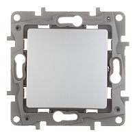 Выключатель Legrand Etika одноклавишный встраиваемый алюминий (672401)